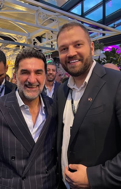 Dino Hasanic with Yasir Al-Rumayyan